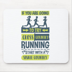 Cross Country Running Joke Small Country Mouse Pad
