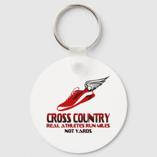 Cross Country Running Key Ring