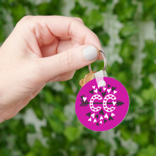 Cross Country Running Love Keychain
