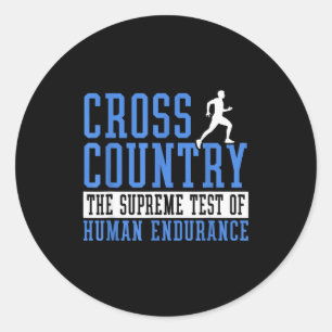 Cross Country Running Motivation  Classic Round Sticker