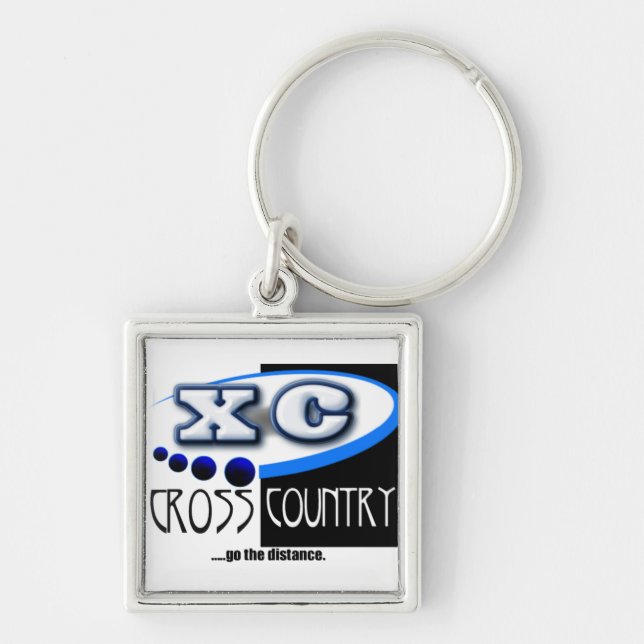CROSS COUNTRY RUNNING MOTTO - GO THE DISTANCE XC KEY RING (Front)