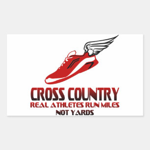 Cross Country Running Rectangular Sticker