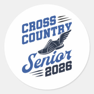 Cross Country Senior 2026 XC Runner Classic Round Sticker