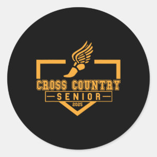 Cross Country Senior Night Senior 2025 Graduation  Classic Round Sticker