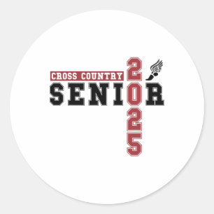 Cross Country Senior Night Senior 2025 Graduation  Classic Round Sticker
