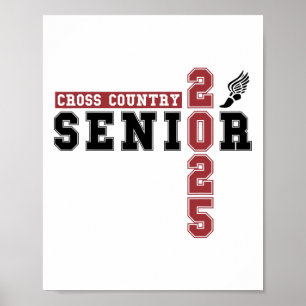 Cross Country Senior Night Senior 2025 Graduation  Poster