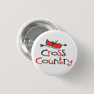 Cross Country Shoe © Runner 3 Cm Round Badge