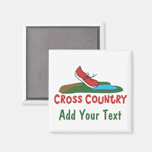 Cross Country Shoe Running © Custom Magnet (Front/Back)