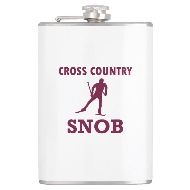 Cross Country Ski Snob Hip Flask (Front)