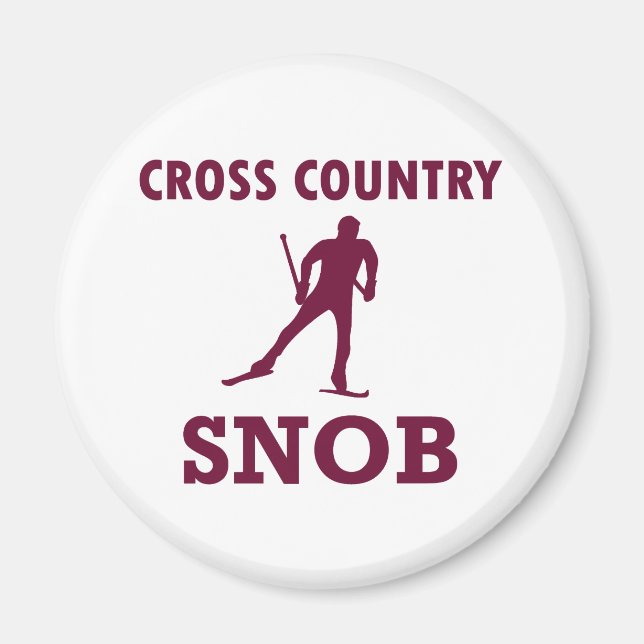 Cross Country Ski Snob Magnet (Front)