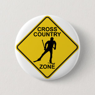 Cross Country Ski Zone 6 Cm Round Badge