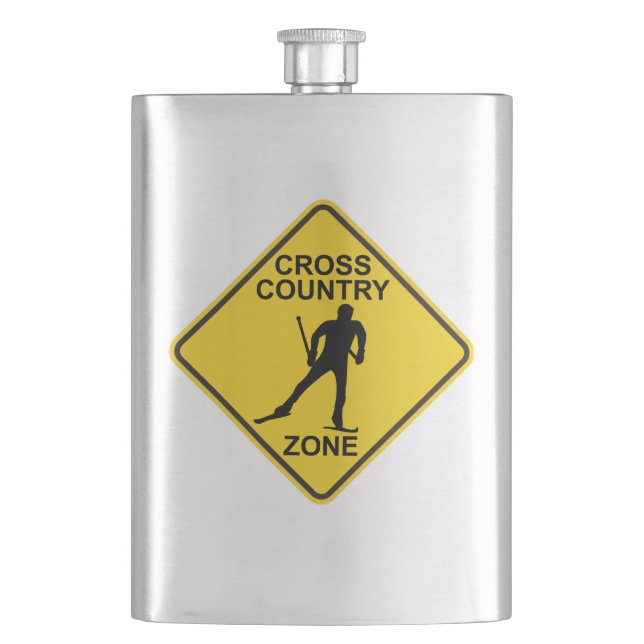 Cross Country Ski Zone Hip Flask (Front)