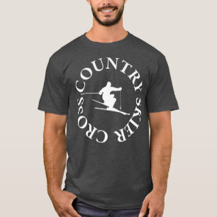 Cross Country Skier Cool Winter Sport Snow Tee Men