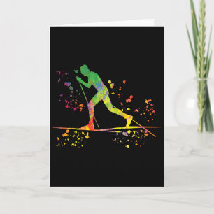 Cross Country Skier Nordic Xc Skiing _18 Card