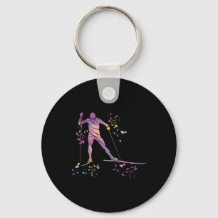 Cross Country Skier Nordic Xc Skiing _6 Key Ring