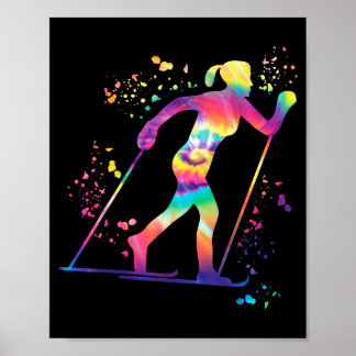 Cross country skier nordic xc skiing  poster