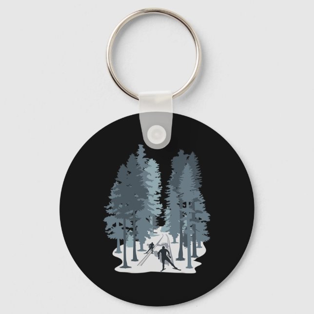 Cross Country Skiing1  Key Ring (Front)