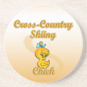 Cross-Country Skiing Chick Coaster