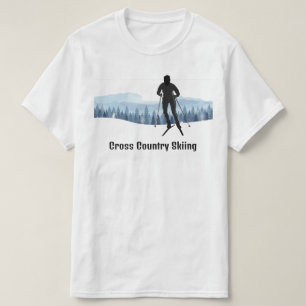 Cross Country Skiing Design Tee Shirt T