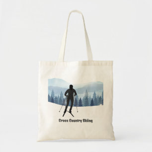 Cross Country Skiing Design Tote Bag