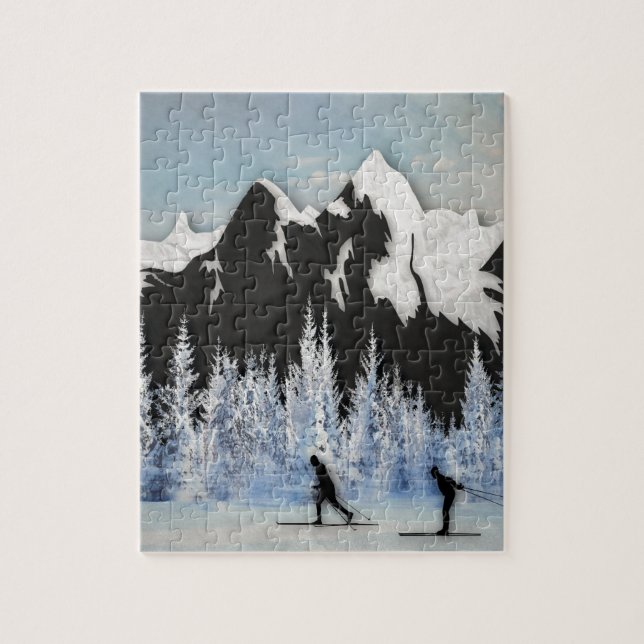 Cross Country Skiing Jigsaw Puzzle (Vertical)