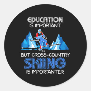 Cross-country Skiing Ski Mountaineering Touring Gi Classic Round Sticker