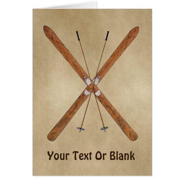 Cross-Country Skis And Poles (Front)