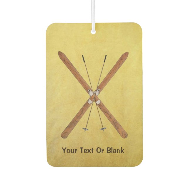 Cross-Country Skis And Poles Car Air Freshener (Front)