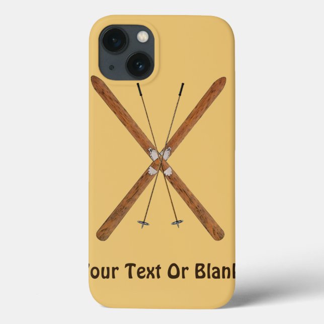 Cross-Country Skis And Poles Case-Mate iPhone Case (Back)