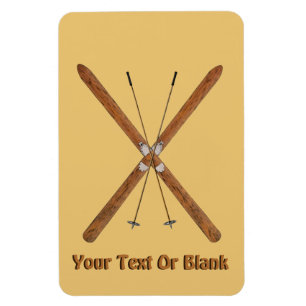 Cross-Country Skis And Poles Magnet