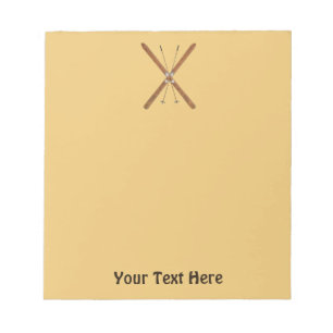 Cross-Country Skis And Poles Notepad
