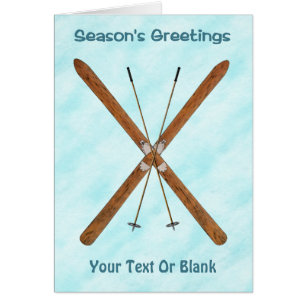 Cross-Country Skis On Snow