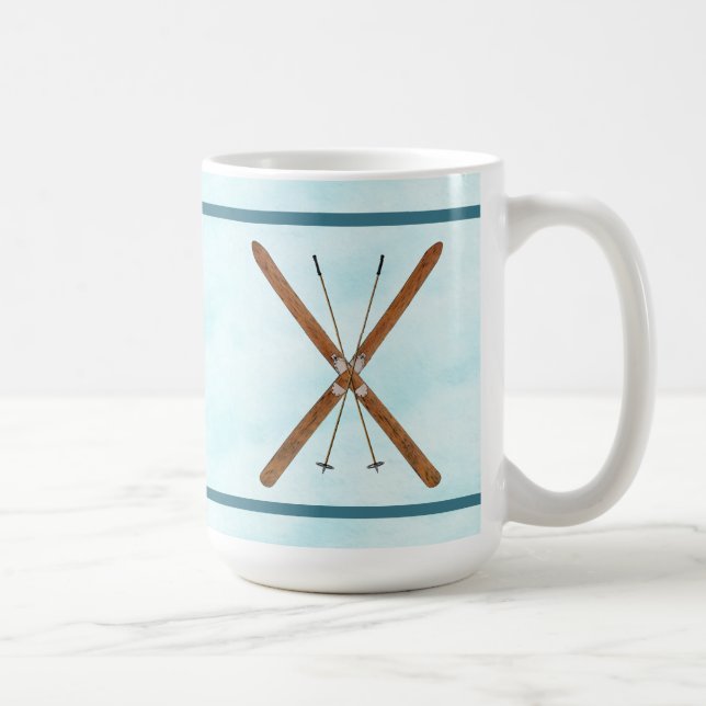 Cross-Country Skis On Snow Coffee Mug (Right)