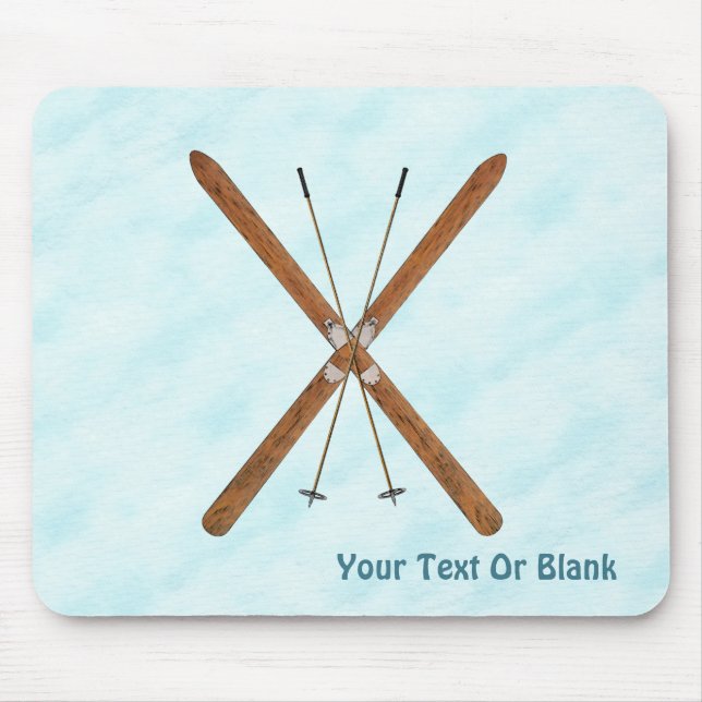 Cross-Country Skis On Snow Mouse Pad (Front)