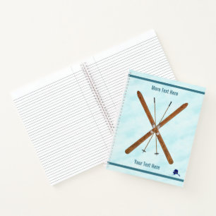 Cross-Country Skis On Snow Notebook