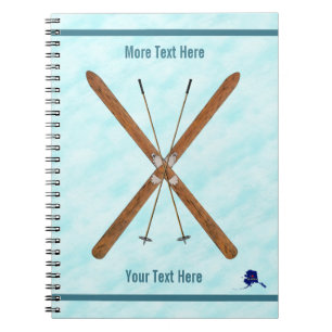 Cross-Country Skis On Snow Notebook