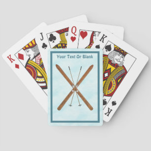 Cross-Country Skis On Snow Playing Cards
