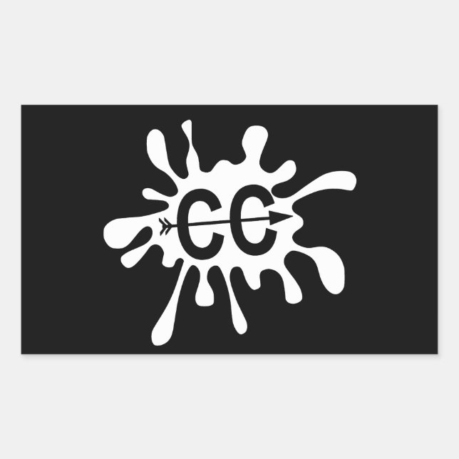 Cross Country Splatter Rectangular Sticker (Front)