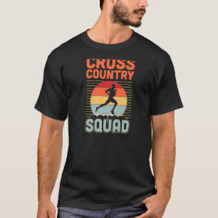 Cross Country Squad Retro Vintage Style XC Running T-Shirt