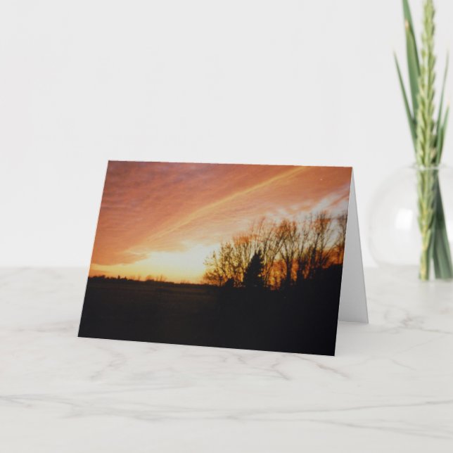 "Cross Country Sunset" Get Well Card (Front)