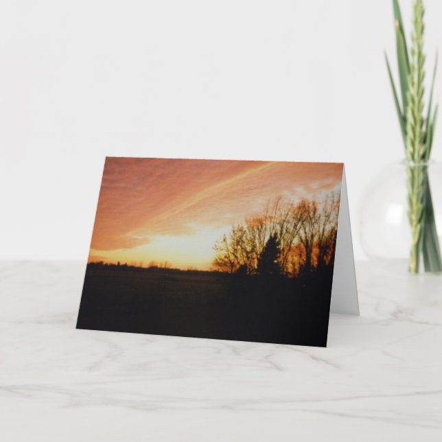 “Cross Country Sunset” Sympathy Card (Front)