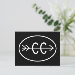 Cross Country Symbol Postcard