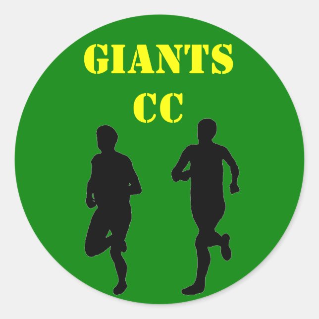 Cross Country team Classic Round Sticker (Front)