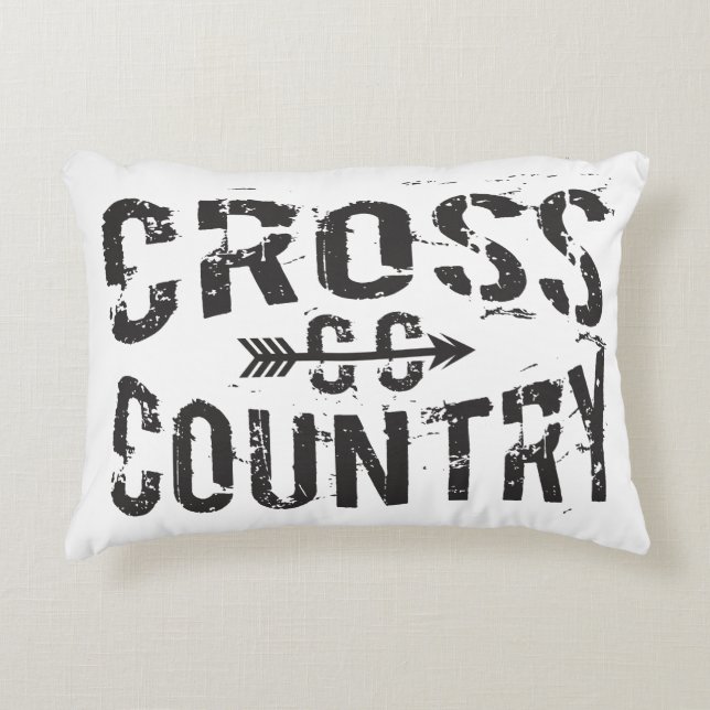 Cross Country Throw Pillow (Front)