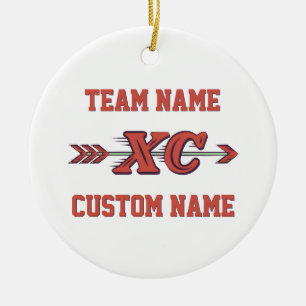 Cross Country XC Christmas Senior Night Team Ceramic Ornament