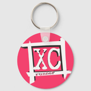 Cross Country XC Runner Key Ring