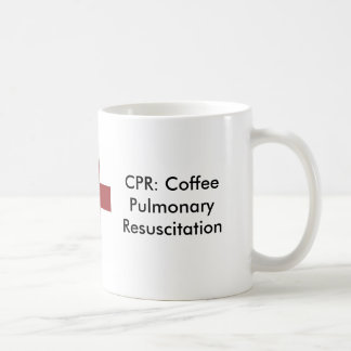 cross, CPR: Coffee Pulmonary Resuscitation Mug
