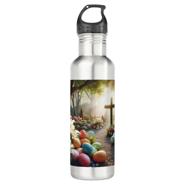 Cross/Easter egg/Lilly  710 Ml Water Bottle (Front)