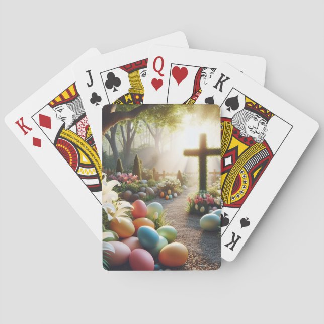 Cross/Easter egg/Lilly  Playing Cards (Back)