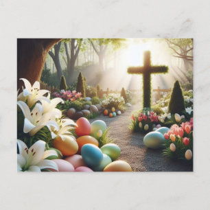 Cross/Easter egg/Lilly Postcard